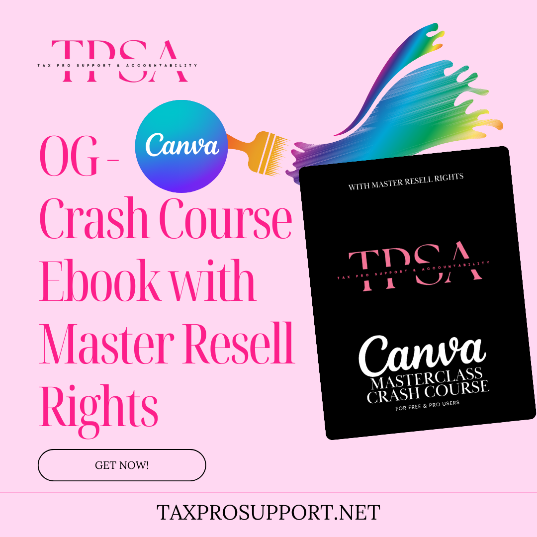 OG - Canva Crash Course Ebook with Master Resell Rights