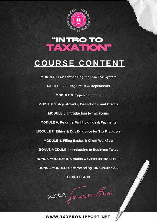 Intro to Taxation