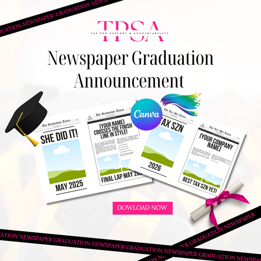 Newspaper Graduation Announcement